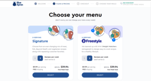 Blue Apron pricing