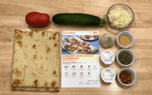 Garlicky flatbread ingredients