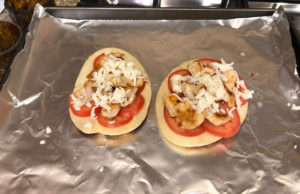 Just before they go in the oven