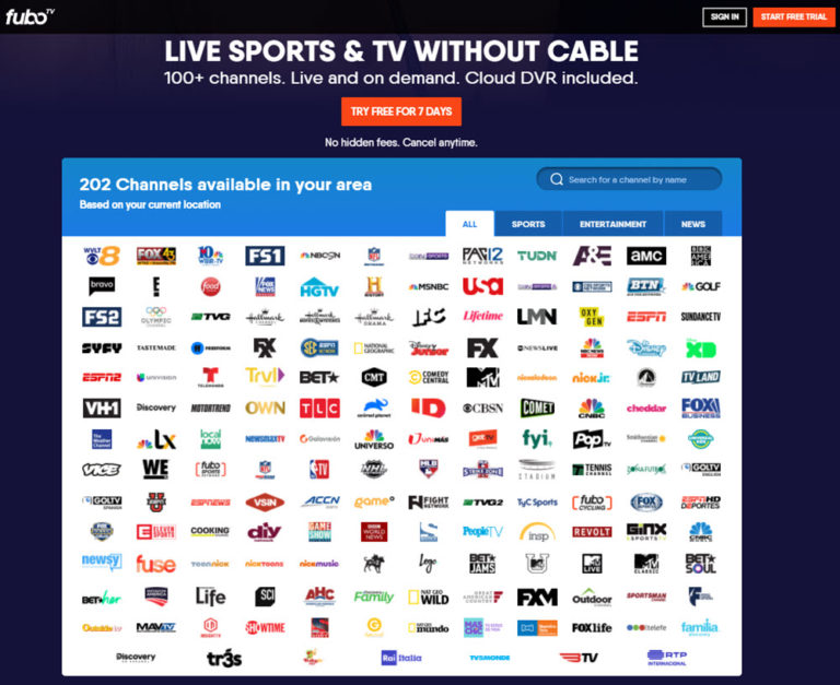 FuboTV 7 Day Free Trial D2C Fan Fubotv 7 day free trial d2c fan